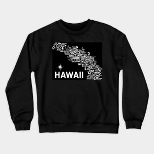 Hawaii Map Crewneck Sweatshirt